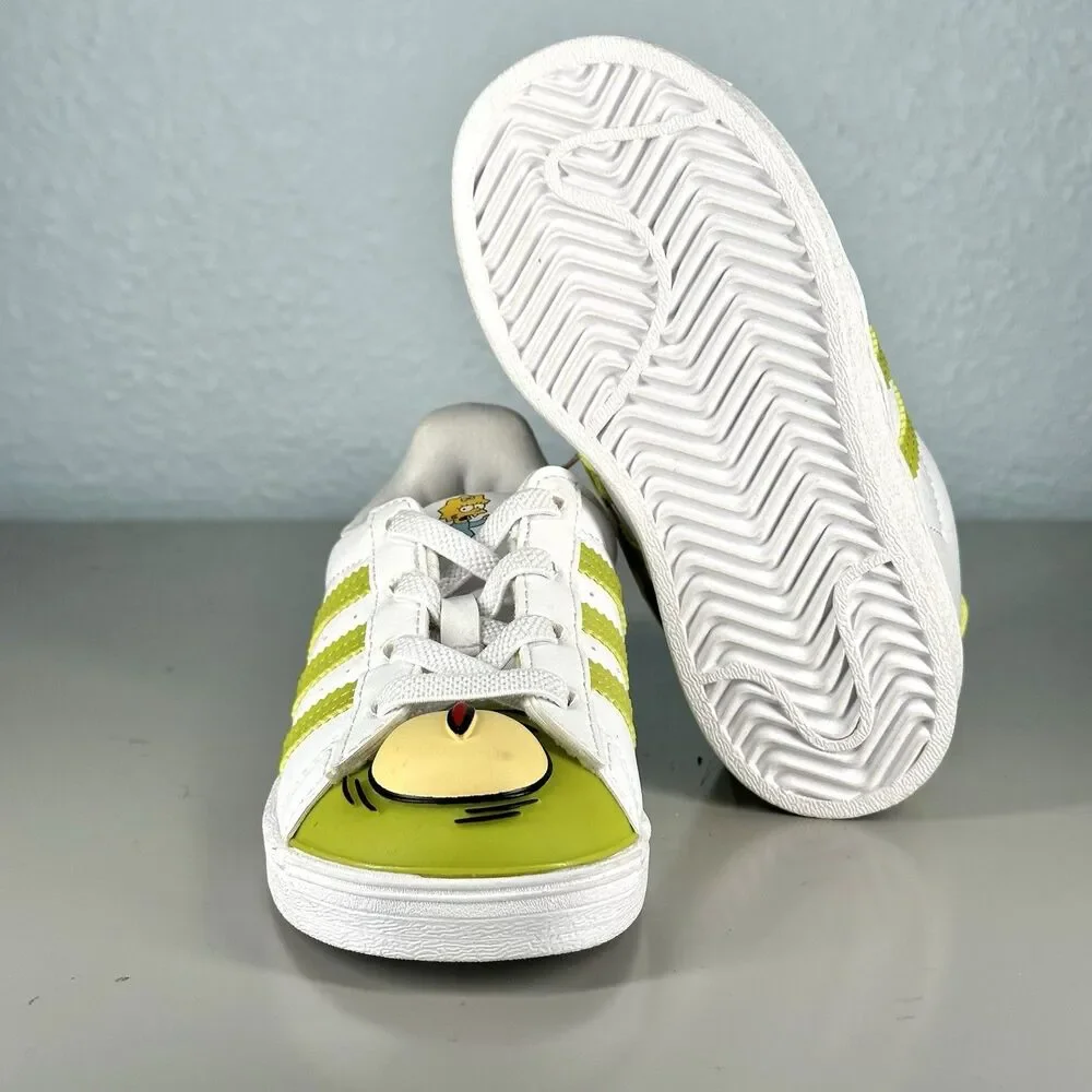 ADIDAS Shoes SIMPSONS X SUPERSTAR KANG AND KODOS  WHITE GY3322 Toddler SIZE 7K - Picture 11 of 11